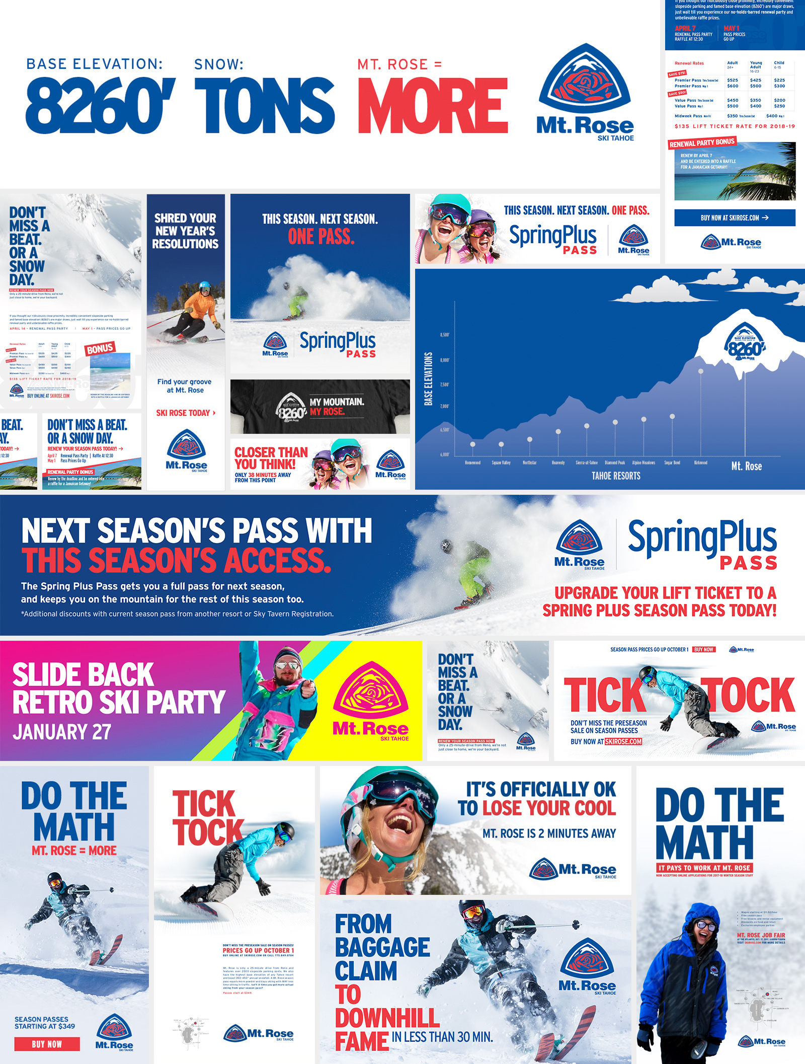 Mt. Rose Ski Resort Marketing Collateral